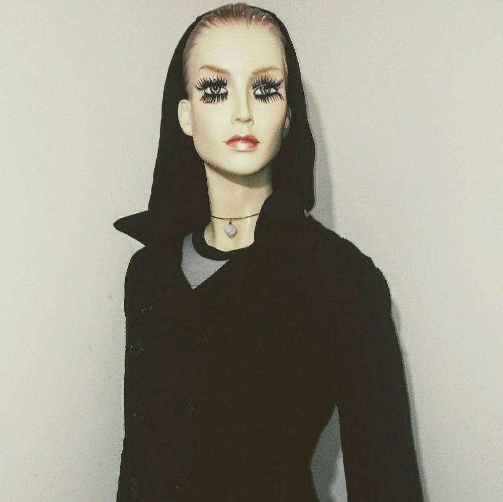 Black peacoat